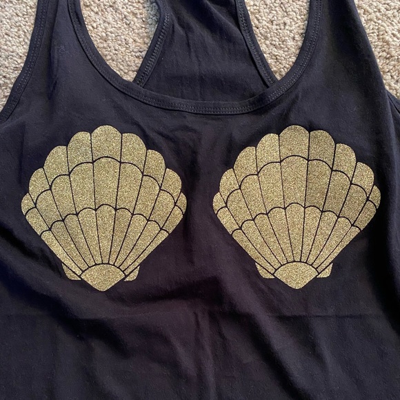 Women’s Halloween Gold Mermaid Shells Tank Top NEW - Picture 3 of 5